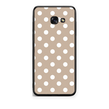 Θήκη Samsung Galaxy A5 2017 White Polka Dots on Taupe από τη Smartfits με σχέδιο στο πίσω μέρος και μαύρο περίβλημα | Samsung Galaxy A5 2017 White Polka Dots on Taupe case with colorful back and black bezels