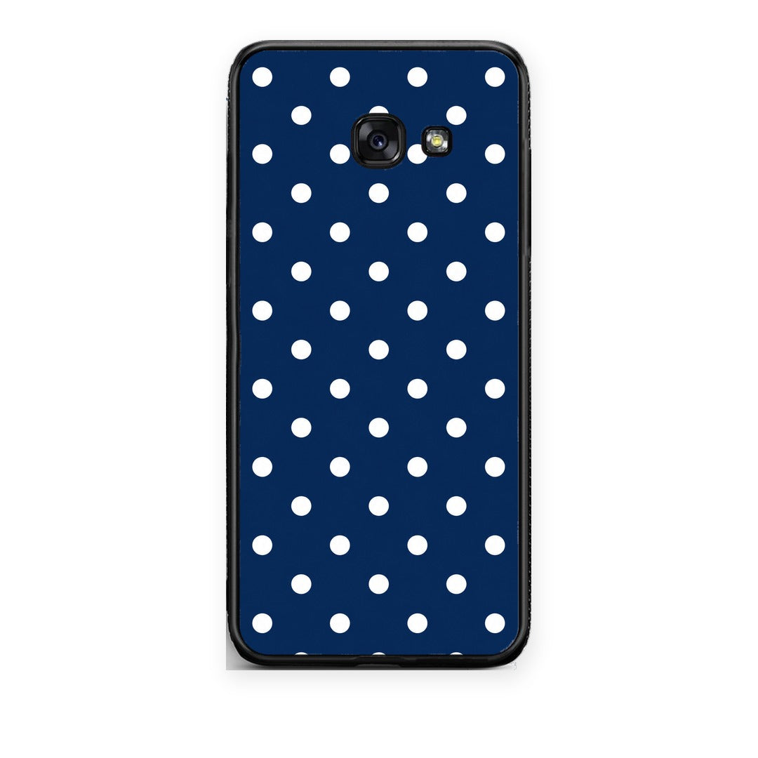Θήκη Samsung Galaxy A5 2017 White Small Polka Dots on Navy από τη Smartfits με σχέδιο στο πίσω μέρος και μαύρο περίβλημα | Samsung Galaxy A5 2017 White Small Polka Dots on Navy case with colorful back and black bezels