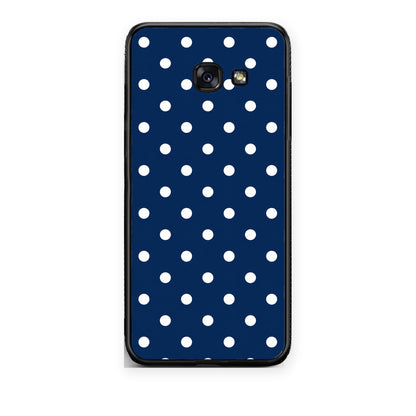 Θήκη Samsung Galaxy A5 2017 White Small Polka Dots on Navy από τη Smartfits με σχέδιο στο πίσω μέρος και μαύρο περίβλημα | Samsung Galaxy A5 2017 White Small Polka Dots on Navy case with colorful back and black bezels