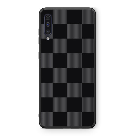 Θήκη Samsung Galaxy A50 / A30s Black and Charcoal Striped Checks από τη Smartfits με σχέδιο στο πίσω μέρος και μαύρο περίβλημα | Samsung Galaxy A50 / A30s Black and Charcoal Striped Checks case with colorful back and black bezels