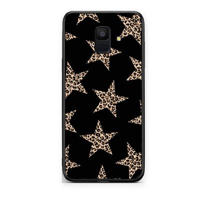 Θήκη Samsung Galaxy A6 2018 Leopard Stars on Black από τη Smartfits με σχέδιο στο πίσω μέρος και μαύρο περίβλημα | Samsung Galaxy A6 2018 Leopard Stars on Black case with colorful back and black bezels