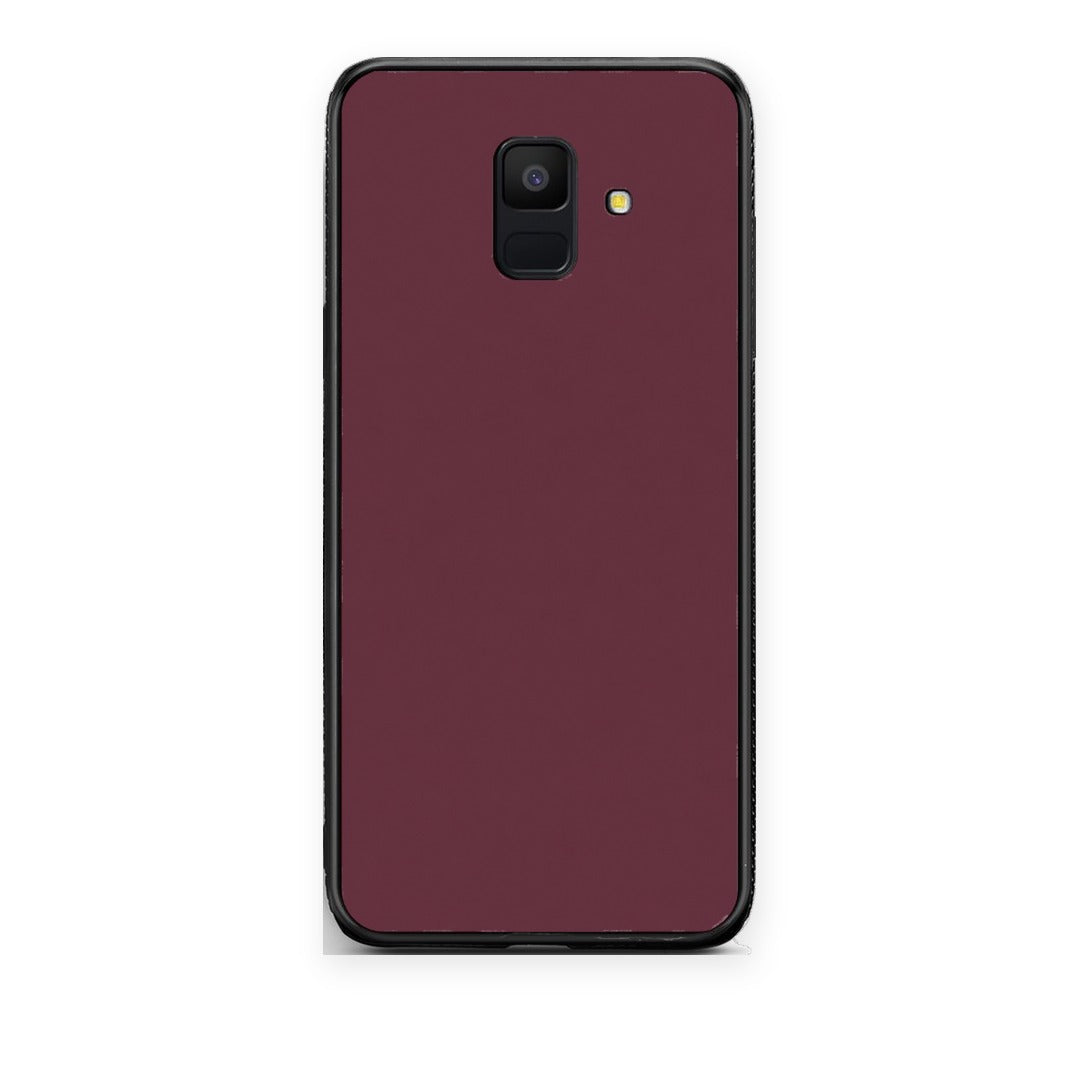 Θήκη Samsung Galaxy A6 2018 Muted Burgundy από τη Smartfits με σχέδιο στο πίσω μέρος και μαύρο περίβλημα | Samsung Galaxy A6 2018 Muted Burgundy case with colorful back and black bezels