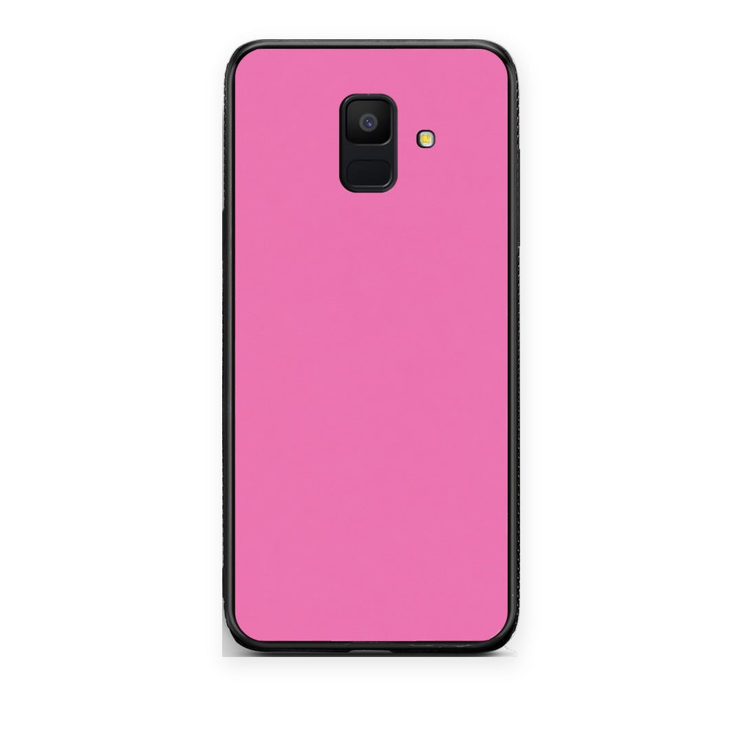 Θήκη Samsung Galaxy A6 2018 Rose Pink από τη Smartfits με σχέδιο στο πίσω μέρος και μαύρο περίβλημα | Samsung Galaxy A6 2018 Rose Pink case with colorful back and black bezels
