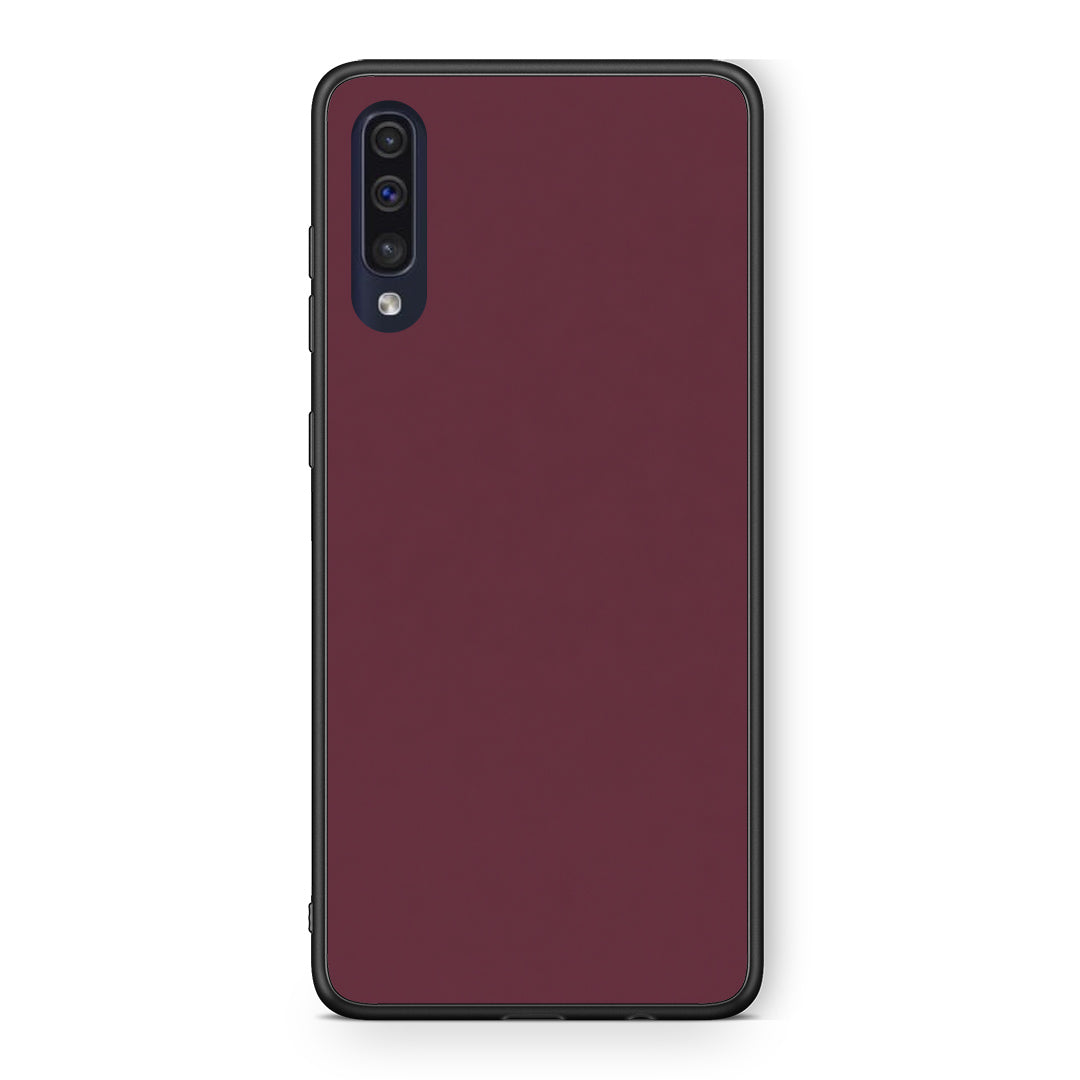 Θήκη Samsung Galaxy A70 Muted Burgundy από τη Smartfits με σχέδιο στο πίσω μέρος και μαύρο περίβλημα | Samsung Galaxy A70 Muted Burgundy case with colorful back and black bezels