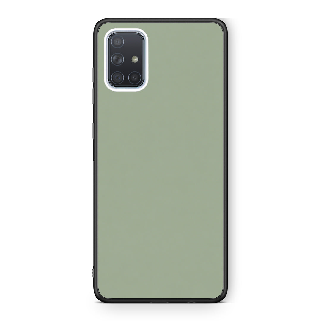 Θήκη Samsung Galaxy A71 Sage Green από τη Smartfits με σχέδιο στο πίσω μέρος και μαύρο περίβλημα | Samsung Galaxy A71 Sage Green case with colorful back and black bezels