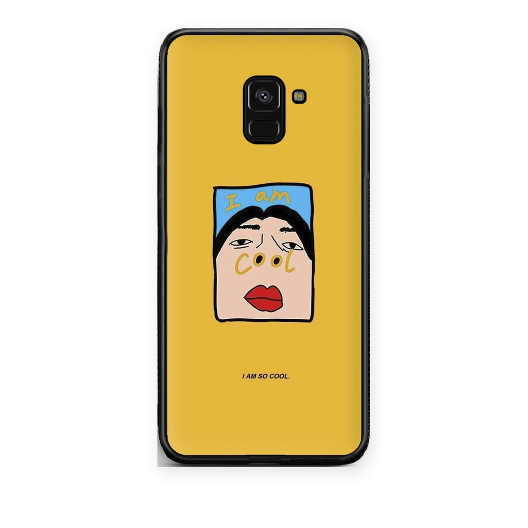 Θήκη Samsung Galaxy A8 So Cool από τη Smartfits με σχέδιο στο πίσω μέρος και μαύρο περίβλημα | Samsung Galaxy A8 So Cool case with colorful back and black bezels