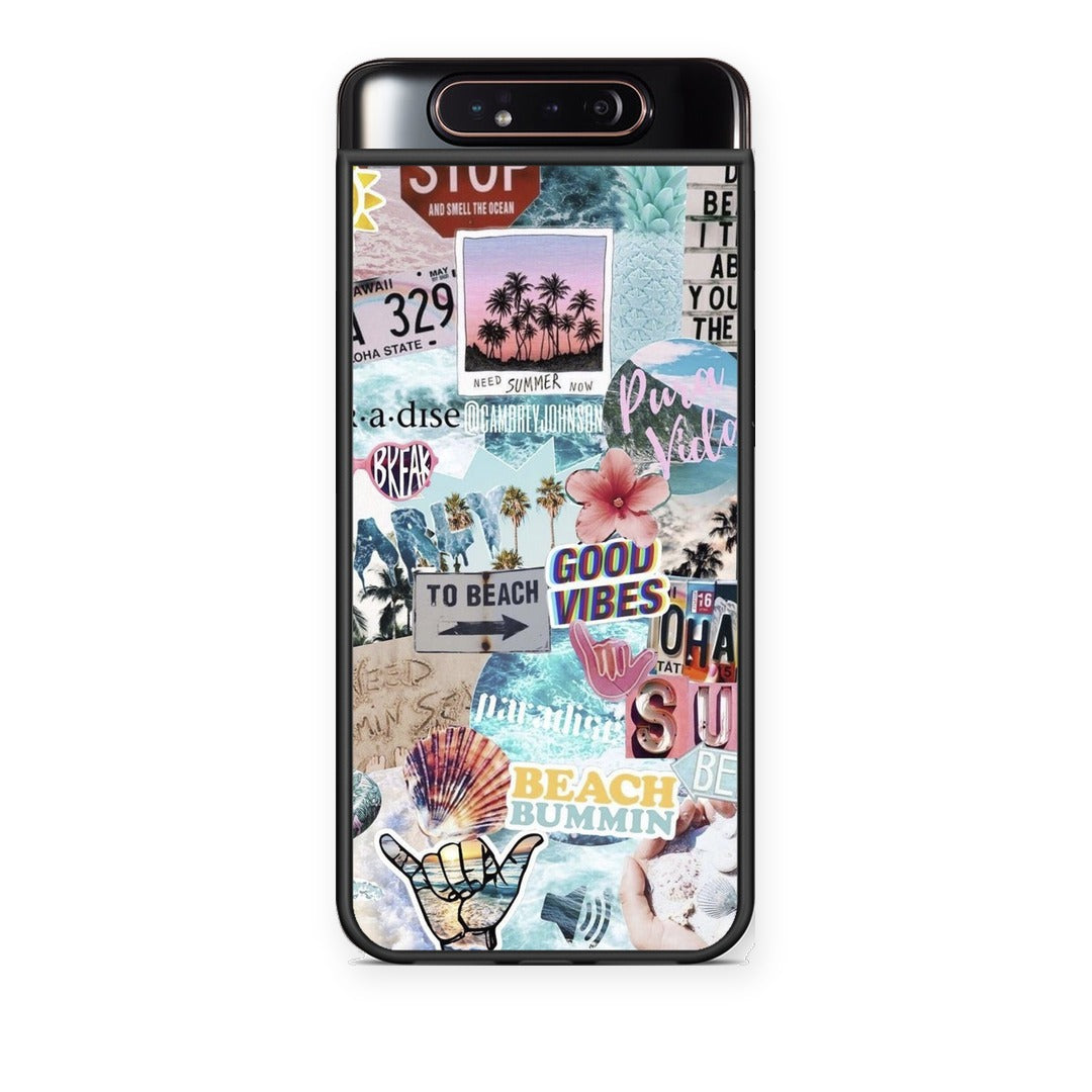 Θήκη Samsung Galaxy A80 Summer Vibes από τη Smartfits με σχέδιο στο πίσω μέρος και μαύρο περίβλημα | Samsung Galaxy A80 Summer Vibes case with colorful back and black bezels