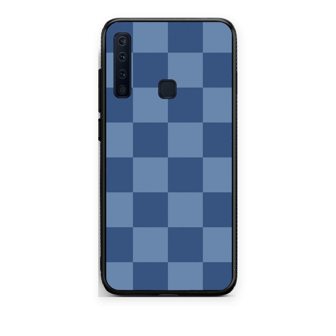 Θήκη Samsung Galaxy A9 Denim Blue Checkerboard από τη Smartfits με σχέδιο στο πίσω μέρος και μαύρο περίβλημα | Samsung Galaxy A9 Denim Blue Checkerboard case with colorful back and black bezels
