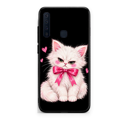 Θήκη Samsung Galaxy A9 Grumpy Party Kitten on Black από τη Smartfits με σχέδιο στο πίσω μέρος και μαύρο περίβλημα | Samsung Galaxy A9 Grumpy Party Kitten on Black case with colorful back and black bezels
