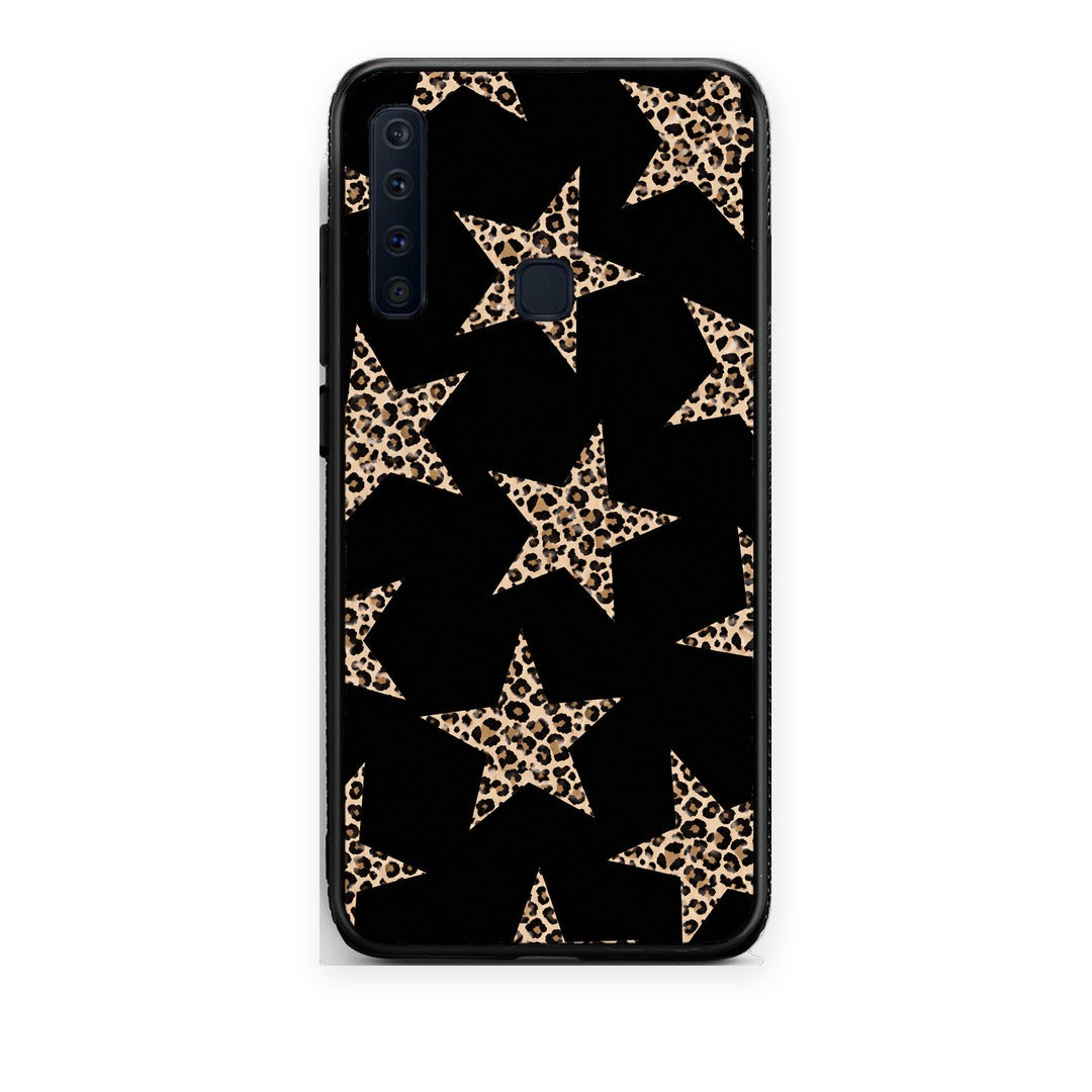 Θήκη Samsung Galaxy A9 Leopard Stars on Black από τη Smartfits με σχέδιο στο πίσω μέρος και μαύρο περίβλημα | Samsung Galaxy A9 Leopard Stars on Black case with colorful back and black bezels