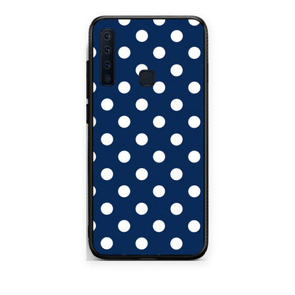 Θήκη Samsung Galaxy A9 White Large Polka Dots on Navy από τη Smartfits με σχέδιο στο πίσω μέρος και μαύρο περίβλημα | Samsung Galaxy A9 White Large Polka Dots on Navy case with colorful back and black bezels