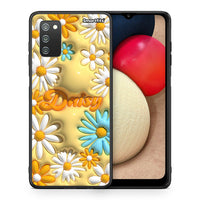 Thumbnail for Θήκη Samsung A02s Bubble Daisies από τη Smartfits με σχέδιο στο πίσω μέρος και μαύρο περίβλημα | Samsung A02s Bubble Daisies case with colorful back and black bezels