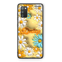 Thumbnail for Samsung A02s Bubble Daisies θήκη από τη Smartfits με σχέδιο στο πίσω μέρος και μαύρο περίβλημα | Smartphone case with colorful back and black bezels by Smartfits