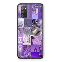 Thumbnail for Samsung A02s Purple Aesthetic Collage θήκη από τη Smartfits με σχέδιο στο πίσω μέρος και μαύρο περίβλημα | Smartphone case with colorful back and black bezels by Smartfits