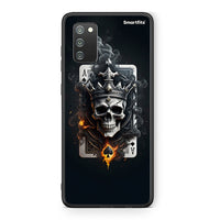 Thumbnail for Samsung A02s Skull King Ace θήκη από τη Smartfits με σχέδιο στο πίσω μέρος και μαύρο περίβλημα | Smartphone case with colorful back and black bezels by Smartfits