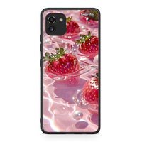 Thumbnail for Samsung A03 Juicy Strawberries θήκη από τη Smartfits με σχέδιο στο πίσω μέρος και μαύρο περίβλημα | Smartphone case with colorful back and black bezels by Smartfits