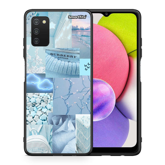 Θήκη Samsung A03s Ciel Aesthetic Collage από τη Smartfits με σχέδιο στο πίσω μέρος και μαύρο περίβλημα | Samsung A03s Ciel Aesthetic Collage case with colorful back and black bezels
