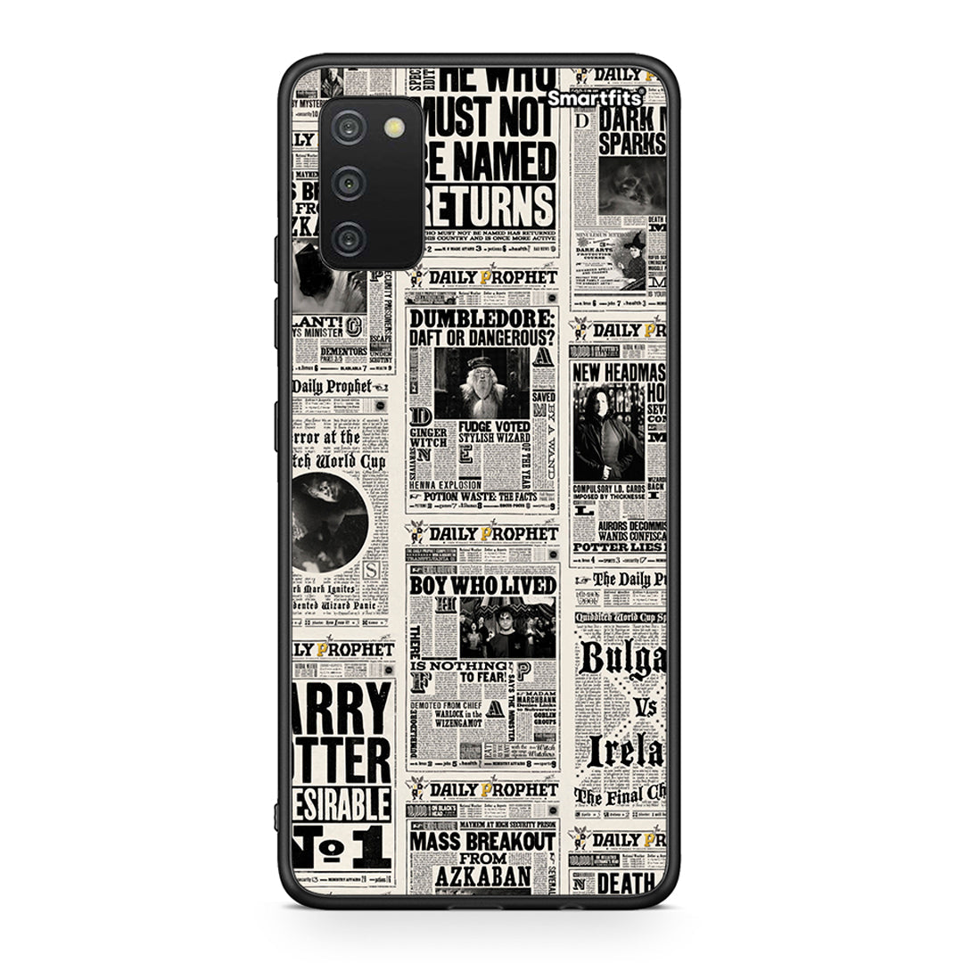 Samsung A03s Harry Paper θήκη από τη Smartfits με σχέδιο στο πίσω μέρος και μαύρο περίβλημα | Smartphone case with colorful back and black bezels by Smartfits