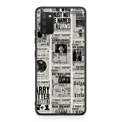 Samsung A03s Harry Paper θήκη από τη Smartfits με σχέδιο στο πίσω μέρος και μαύρο περίβλημα | Smartphone case with colorful back and black bezels by Smartfits