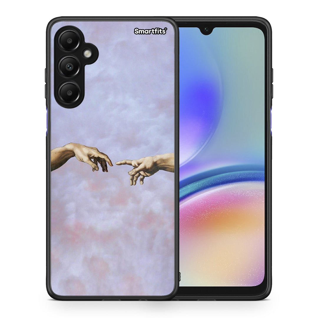 Θήκη Samsung Galaxy A05s Adam Hand από τη Smartfits με σχέδιο στο πίσω μέρος και μαύρο περίβλημα | Samsung Galaxy A05s Adam Hand case with colorful back and black bezels