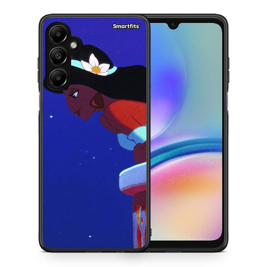 Θήκη Samsung Galaxy A05s Alladin And Jasmine Love 2 από τη Smartfits με σχέδιο στο πίσω μέρος και μαύρο περίβλημα | Samsung Galaxy A05s Alladin And Jasmine Love 2 case with colorful back and black bezels