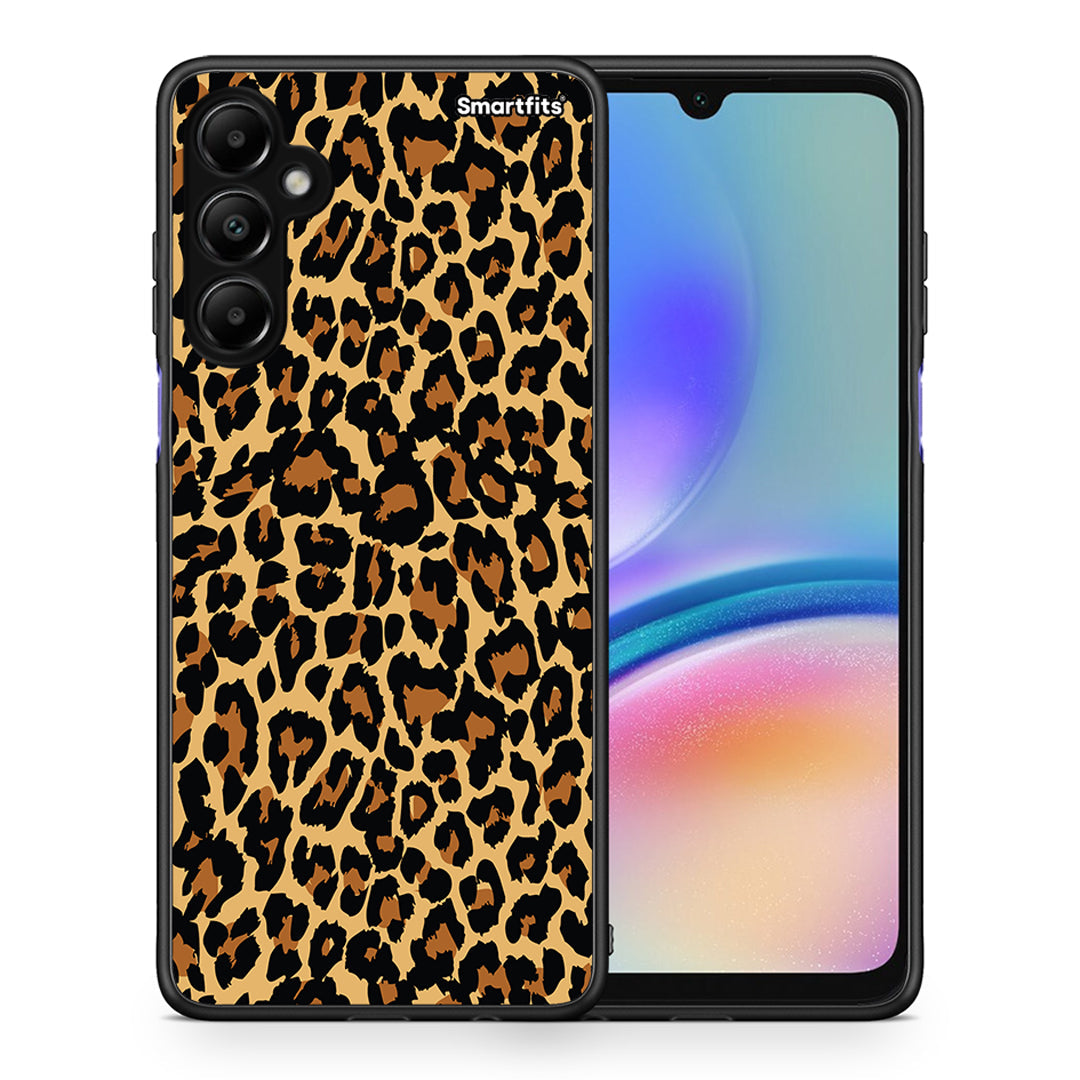 Θήκη Samsung Galaxy A05s Leopard Animal από τη Smartfits με σχέδιο στο πίσω μέρος και μαύρο περίβλημα | Samsung Galaxy A05s Leopard Animal case with colorful back and black bezels