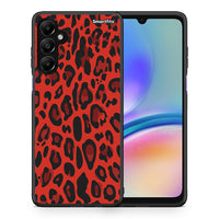 Thumbnail for Θήκη Samsung Galaxy A05s Red Leopard Animal από τη Smartfits με σχέδιο στο πίσω μέρος και μαύρο περίβλημα | Samsung Galaxy A05s Red Leopard Animal case with colorful back and black bezels