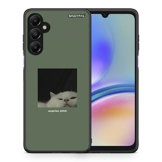 Θήκη Samsung Galaxy A05s Bitch Surprise από τη Smartfits με σχέδιο στο πίσω μέρος και μαύρο περίβλημα | Samsung Galaxy A05s Bitch Surprise case with colorful back and black bezels