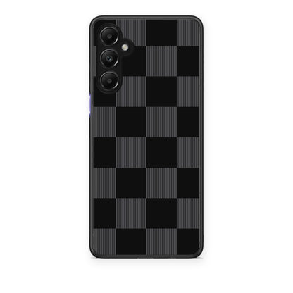 Θήκη Samsung Galaxy A05s Black and Charcoal Striped Checks από τη Smartfits με σχέδιο στο πίσω μέρος και μαύρο περίβλημα | Samsung Galaxy A05s Black and Charcoal Striped Checks case with colorful back and black bezels