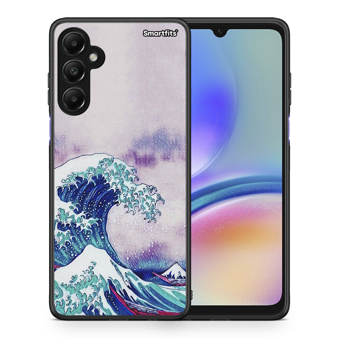 Θήκη Samsung Galaxy A05s Blue Waves από τη Smartfits με σχέδιο στο πίσω μέρος και μαύρο περίβλημα | Samsung Galaxy A05s Blue Waves case with colorful back and black bezels