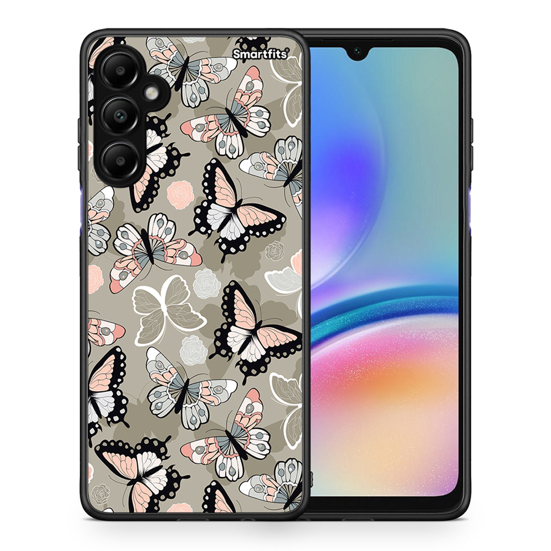 Θήκη Samsung Galaxy A05s Butterflies Boho από τη Smartfits με σχέδιο στο πίσω μέρος και μαύρο περίβλημα | Samsung Galaxy A05s Butterflies Boho case with colorful back and black bezels