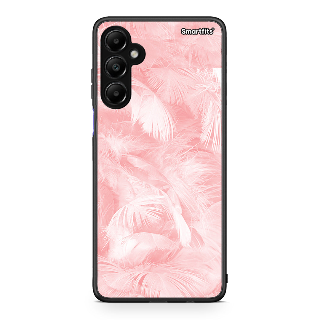 33 - Samsung Galaxy A05s Pink Feather Boho case, cover, bumper