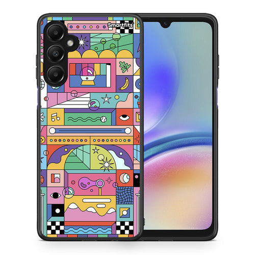 Θήκη Samsung Galaxy A05s Bubbles Soap από τη Smartfits με σχέδιο στο πίσω μέρος και μαύρο περίβλημα | Samsung Galaxy A05s Bubbles Soap case with colorful back and black bezels