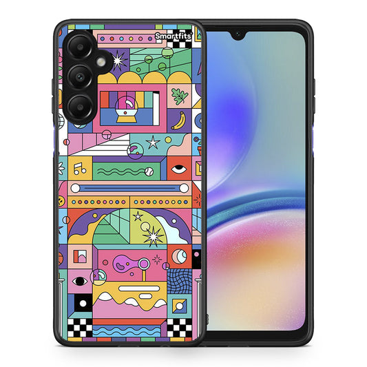 Θήκη Samsung Galaxy A05s Bubbles Soap από τη Smartfits με σχέδιο στο πίσω μέρος και μαύρο περίβλημα | Samsung Galaxy A05s Bubbles Soap case with colorful back and black bezels