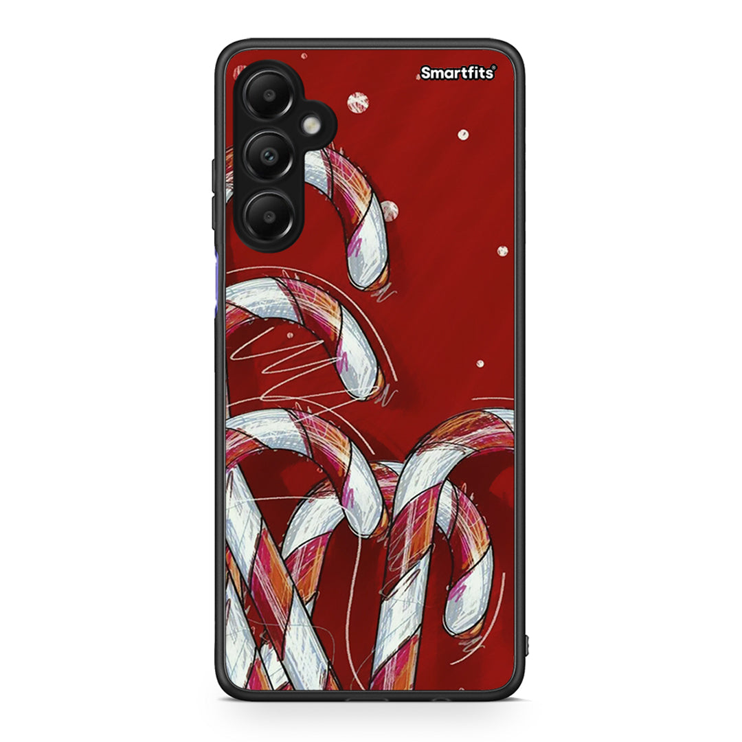 Samsung Galaxy A05s Candy Cane θήκη από τη Smartfits με σχέδιο στο πίσω μέρος και μαύρο περίβλημα | Smartphone case with colorful back and black bezels by Smartfits
