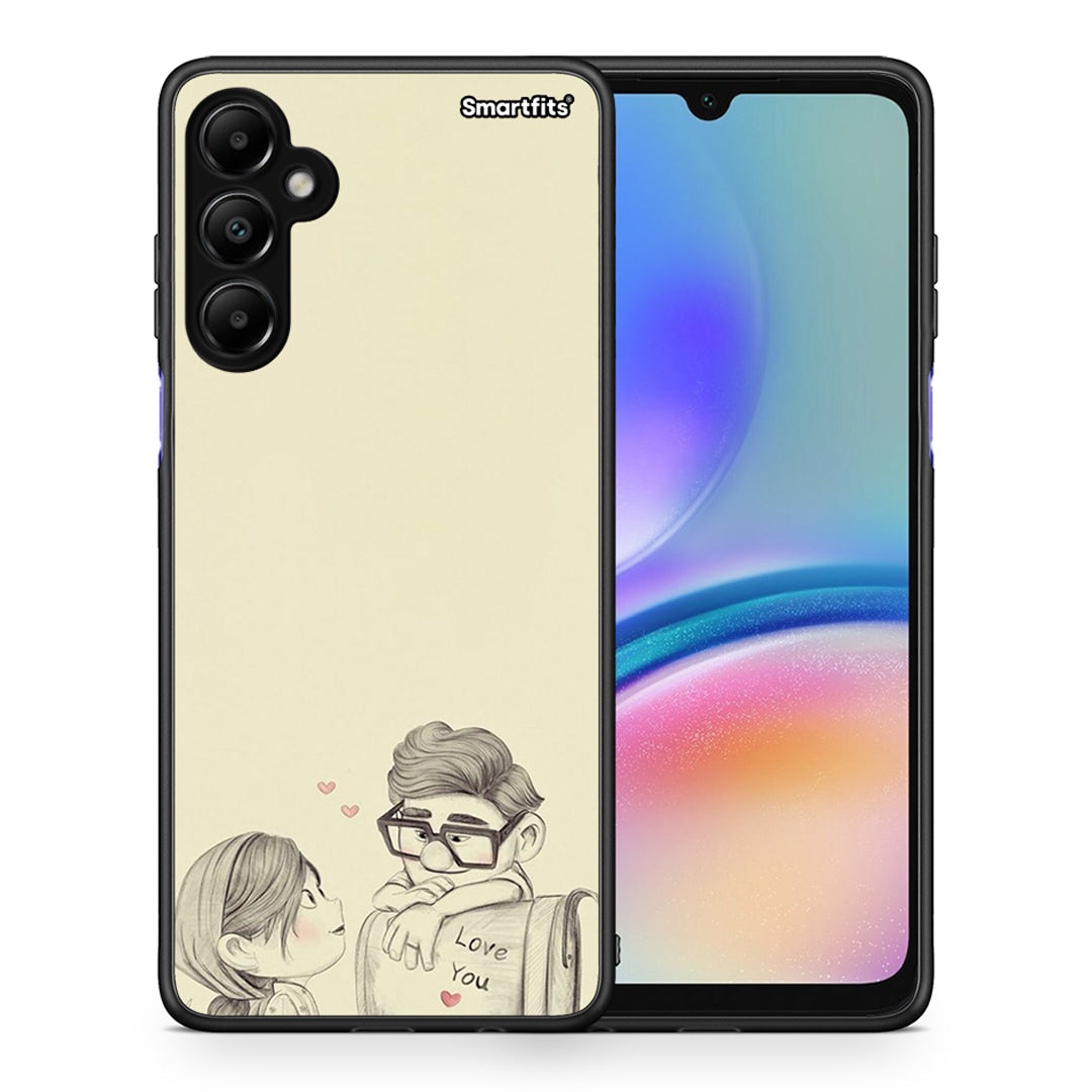 Θήκη Samsung Galaxy A05s Carl And Ellie από τη Smartfits με σχέδιο στο πίσω μέρος και μαύρο περίβλημα | Samsung Galaxy A05s Carl And Ellie case with colorful back and black bezels