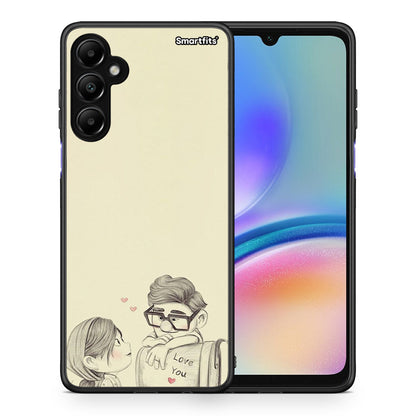 Θήκη Samsung Galaxy A05s Carl And Ellie από τη Smartfits με σχέδιο στο πίσω μέρος και μαύρο περίβλημα | Samsung Galaxy A05s Carl And Ellie case with colorful back and black bezels