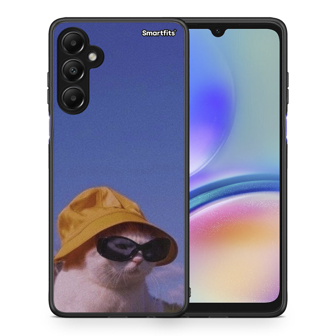 Θήκη Samsung Galaxy A05s Cat Diva από τη Smartfits με σχέδιο στο πίσω μέρος και μαύρο περίβλημα | Samsung Galaxy A05s Cat Diva case with colorful back and black bezels