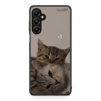 Thumbnail for Samsung Galaxy A05s Cats In Love Θήκη από τη Smartfits με σχέδιο στο πίσω μέρος και μαύρο περίβλημα | Smartphone case with colorful back and black bezels by Smartfits