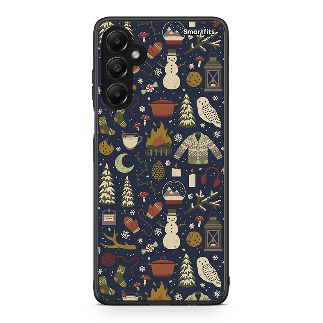 Samsung Galaxy A05s Christmas Elements θήκη από τη Smartfits με σχέδιο στο πίσω μέρος και μαύρο περίβλημα | Smartphone case with colorful back and black bezels by Smartfits