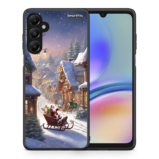 Θήκη Samsung Galaxy A05s Christmas Snow από τη Smartfits με σχέδιο στο πίσω μέρος και μαύρο περίβλημα | Samsung Galaxy A05s Christmas Snow case with colorful back and black bezels