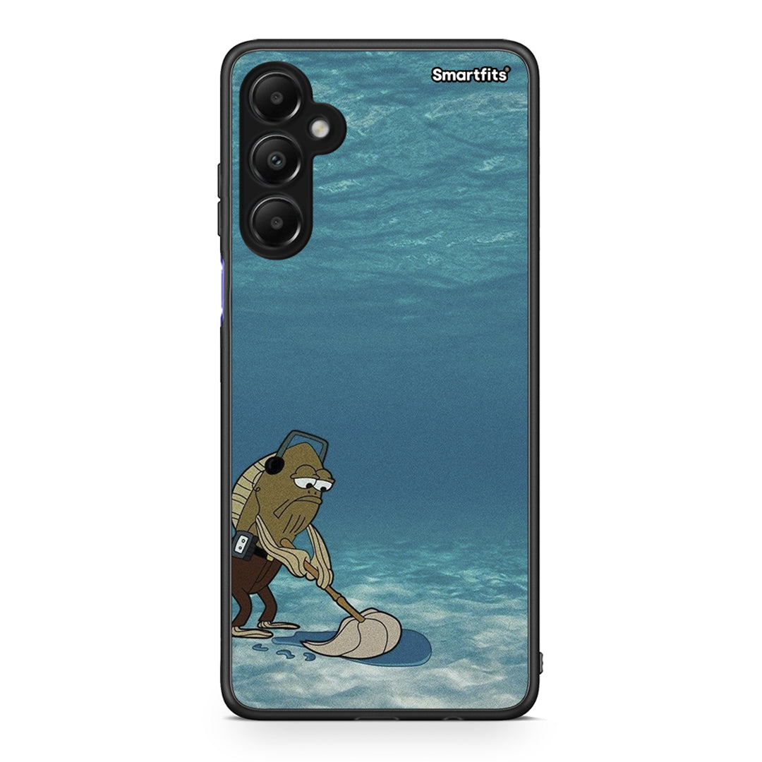 Samsung Galaxy A05s Clean The Ocean Θήκη από τη Smartfits με σχέδιο στο πίσω μέρος και μαύρο περίβλημα | Smartphone case with colorful back and black bezels by Smartfits