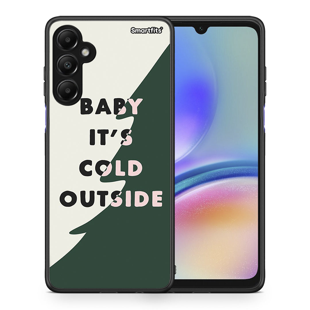 Θήκη Samsung Galaxy A05s Cold Outside από τη Smartfits με σχέδιο στο πίσω μέρος και μαύρο περίβλημα | Samsung Galaxy A05s Cold Outside case with colorful back and black bezels