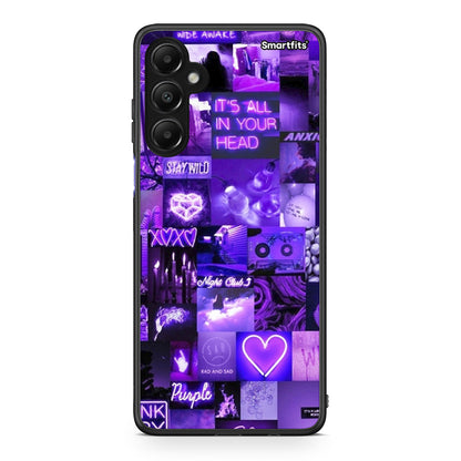 Samsung Galaxy A05s Collage Stay Wild Θήκη Αγίου Βαλεντίνου από τη Smartfits με σχέδιο στο πίσω μέρος και μαύρο περίβλημα | Smartphone case with colorful back and black bezels by Smartfits