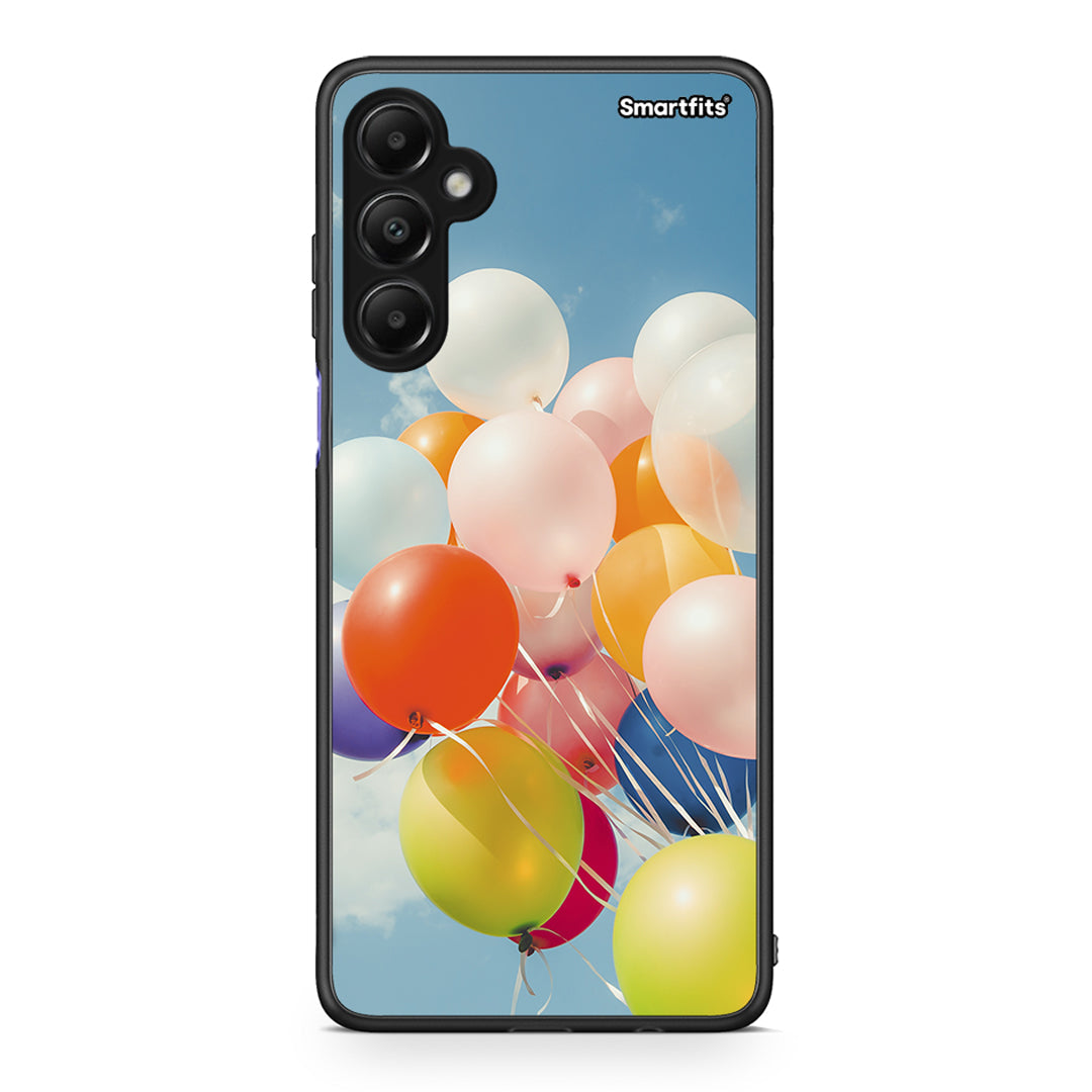 Samsung Galaxy A05s Colorful Balloons θήκη από τη Smartfits με σχέδιο στο πίσω μέρος και μαύρο περίβλημα | Smartphone case with colorful back and black bezels by Smartfits