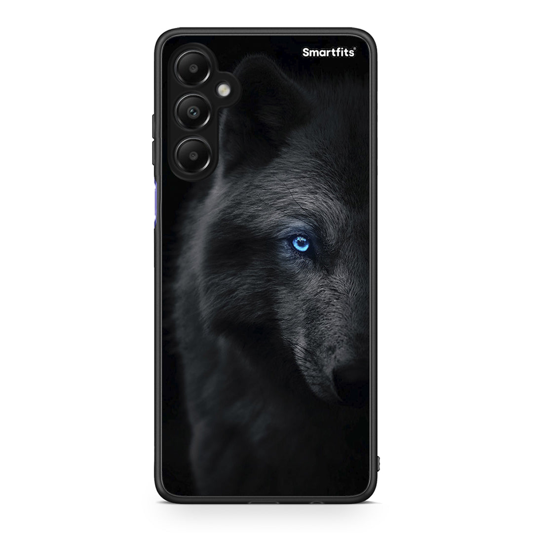 Samsung Galaxy A05s Dark Wolf θήκη από τη Smartfits με σχέδιο στο πίσω μέρος και μαύρο περίβλημα | Smartphone case with colorful back and black bezels by Smartfits
