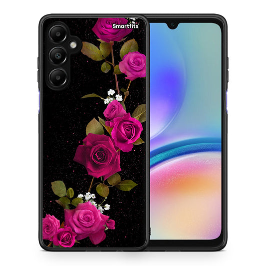 Θήκη Samsung Galaxy A05s Red Roses Flower από τη Smartfits με σχέδιο στο πίσω μέρος και μαύρο περίβλημα | Samsung Galaxy A05s Red Roses Flower case with colorful back and black bezels