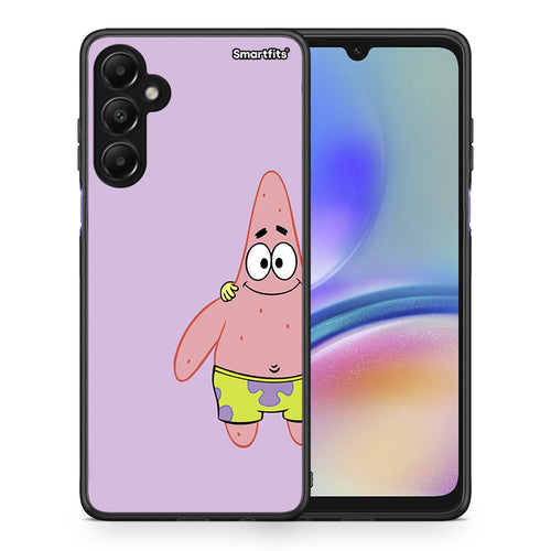Θήκη Samsung Galaxy A05s Friends Patrick από τη Smartfits με σχέδιο στο πίσω μέρος και μαύρο περίβλημα | Samsung Galaxy A05s Friends Patrick case with colorful back and black bezels