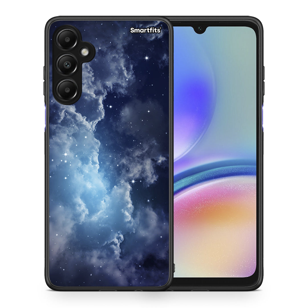 Θήκη Samsung Galaxy A05s Blue Sky Galaxy από τη Smartfits με σχέδιο στο πίσω μέρος και μαύρο περίβλημα | Samsung Galaxy A05s Blue Sky Galaxy case with colorful back and black bezels