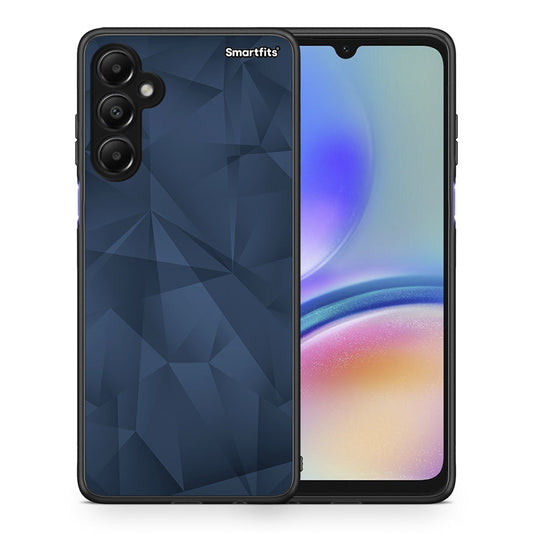 Θήκη Samsung Galaxy A05s Blue Abstract Geometric από τη Smartfits με σχέδιο στο πίσω μέρος και μαύρο περίβλημα | Samsung Galaxy A05s Blue Abstract Geometric case with colorful back and black bezels
